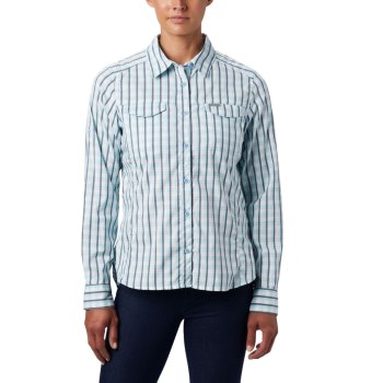 Columbia Silver Ridge Lite Plaid Long Sleeve, Camisa Azules Para Mujer | 296341-IPO